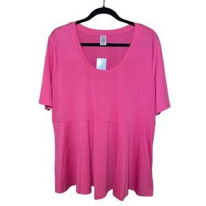 West Loop - Bright Pink Loose Fit Tee - Women's Size L